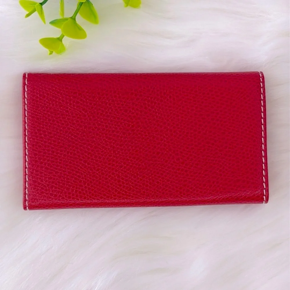 Loewe Red 6-Ring Leather Key & Card‎ Holder